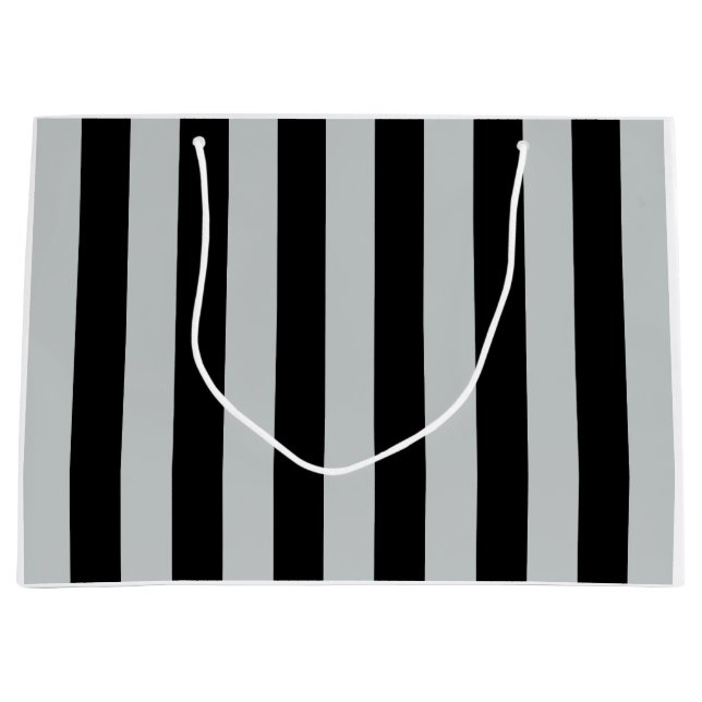Change Grey Stripes to  Any Colour Click Customise Large Gift Bag (Front)