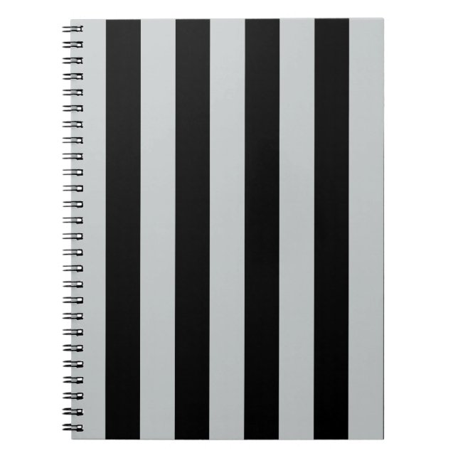 Change Grey Stripes to  Any Colour Click Customise Spiral Notebook (Front)