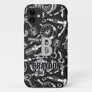 Change Initial, Add (delete) Name, Auto Car Parts Case-Mate iPhone Case