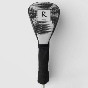 Change Initial, Add (delete) Name, Black Brush Golf Head Cover