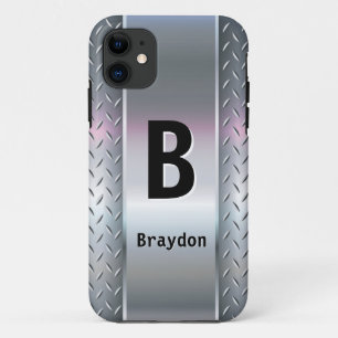 Change Initial Add (delete) Name Metal Shine Look  Case-Mate iPhone Case
