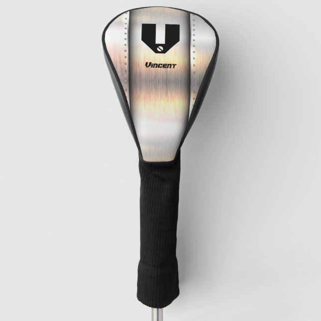 Change Initial, Add (delete) Name, Metal Strips    Golf Head Cover (Front)