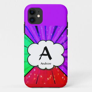 Change Initial, Add (delete) Name, Pop Art Cloud  Case-Mate iPhone Case
