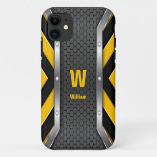 Change Initial, Add (delete) Name, Safety Yellow  Case-Mate iPhone Case