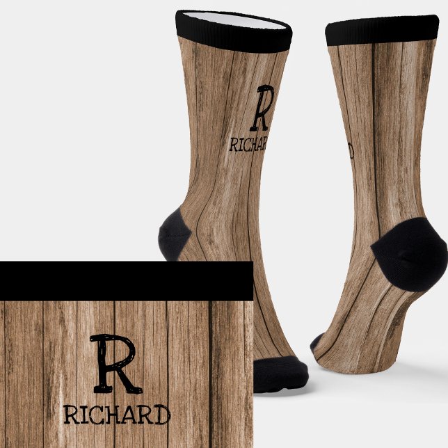 Change Initial, Add (delete) Name, Wood Wall Board Socks (Creator Uploaded)