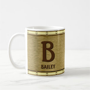 Change Initial Add Name A B C D E F G Metal Brown Coffee Mug