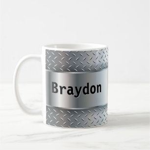 Change Initial Add Name A B C D E F G Metal Shine, Coffee Mug