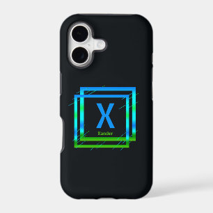 Change Initial Add Name Blue Green Squares