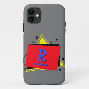Change Initial Add Name Geometric Layers Colors Case-Mate iPhone Case