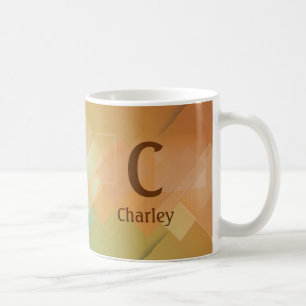 Change Initial Add Name Green to Brown A B C D E Coffee Mug
