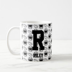 Change Initial Add Name O P Q R S T Football Coffee Mug