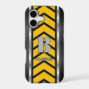 Change Initial Add Name Safety Yellow Black Silver