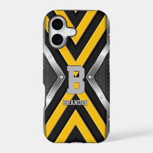 Change Initial Add Name Safety Yellow Black Silver