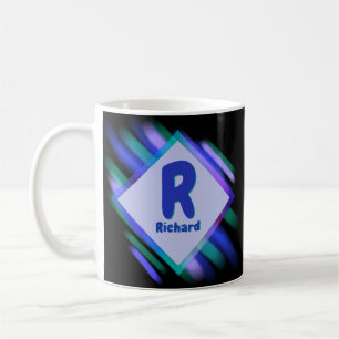 Change Initial Add Name, Soft Paint - R S T U V  Coffee Mug