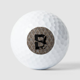 Change Initial, Chequered Plate   Golf Towel Golf Balls