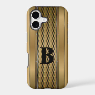 Change Initial, Gold Brown Tan Textured