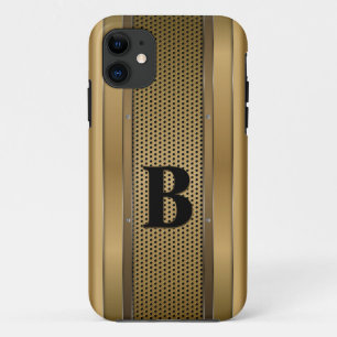 Change Initial, Gold Brown Tan Textured  Case-Mate iPhone Case