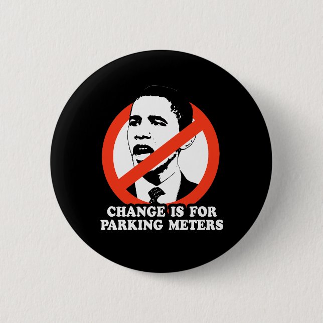 CHANGE IS FOR PARKING METERS 6 CM ROUND BADGE (Front)