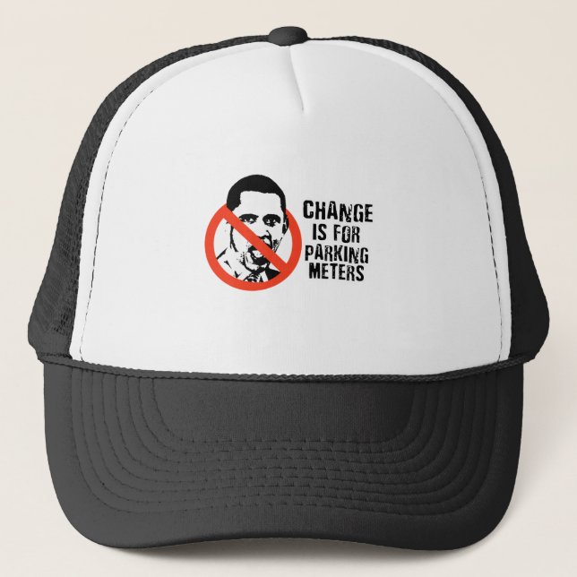 Change is for parking metres trucker hat (Front)