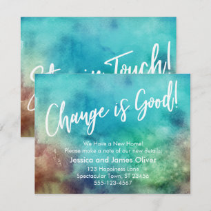Change is Good! Colourful Watercolor Announcement