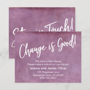 Change is Good! Grunge Pink Moving Announcement