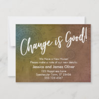 Change is Good! Textured, Orange Graphic Card