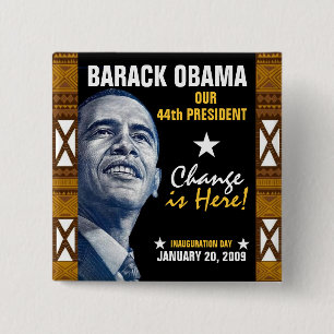 Change is Here! (Kente) 15 Cm Square Badge