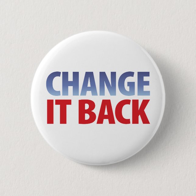 Change It Back 6 Cm Round Badge (Front)