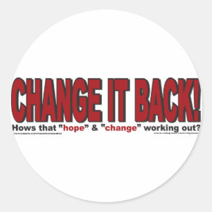 CHANgE-IT-BACK Classic Round Sticker