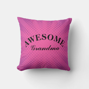 Change Name & Text Awesome Grandma Grandmother Cushion