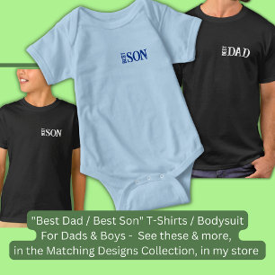 Change Name Text, Best SON, Matching Father Son    Baby Bodysuit