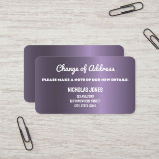 Change of Address Beautiful Business Card