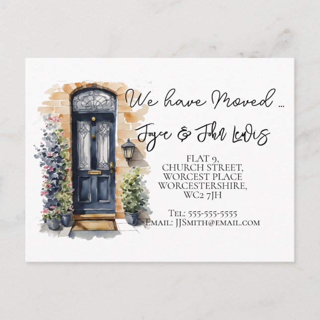 Change of Address card hand drawn (Front)