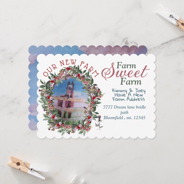 CHANGE OF ADDRESS CARD PERSONALIZE Invitation (Front/Back In Situ)