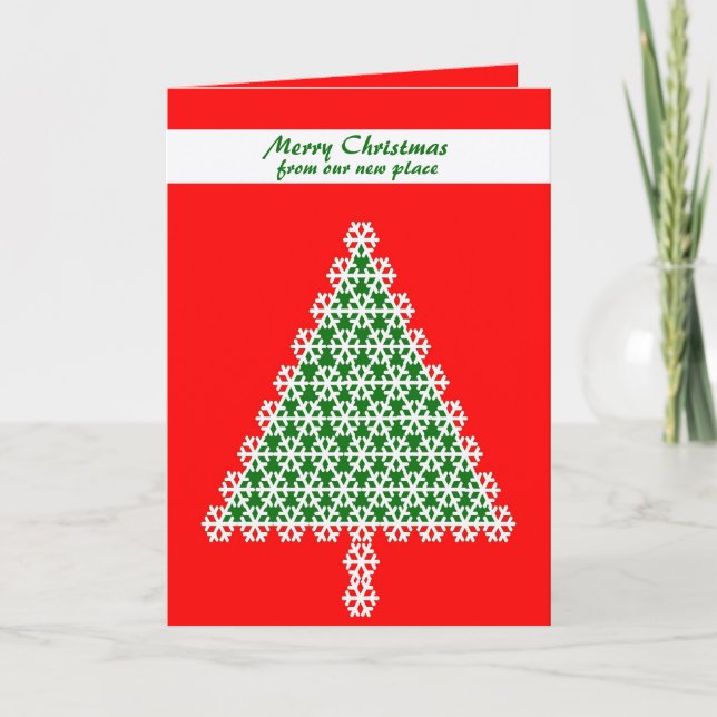 Change of Address Christmas Card, Christmas Tree Holiday Card (Front)