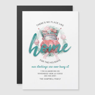 Change of Address Christmas Holidays Family Moving Magnetic Invitation