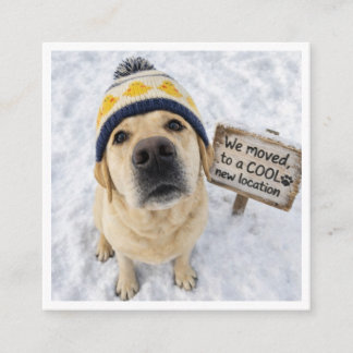 Change of Address - Dog Moving Home Enclosure Card
