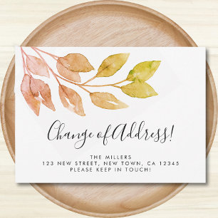 Change of Address Fall Foliage Moving Announcement