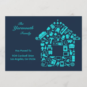 Change of Address Flat Card Announcement