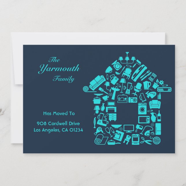 Change of Address Flat Card Announcement (Front)