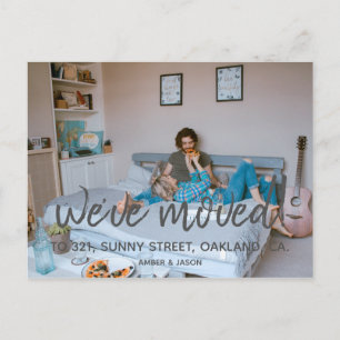 change of address hipster modern announcement postcard