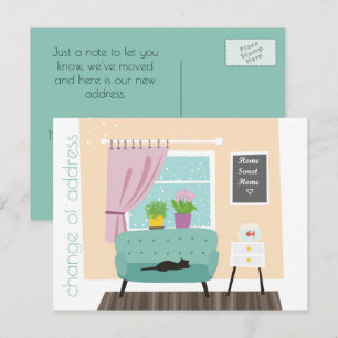 Change of Address Home Sweet Home Postcard