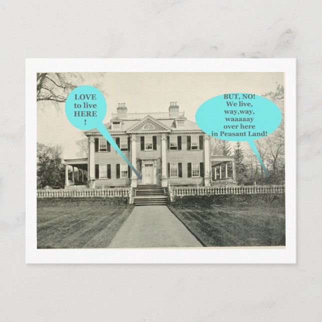 Change of Address Peasant Land Postcard (Front)