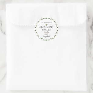 Change of address polka dots classic round sticker