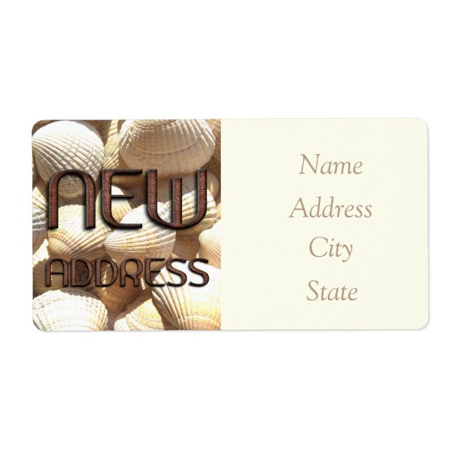 Change of Address Summer Sea Shells Funny Bricks (Front)