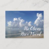 Change of Address to Beach Home Photo Card