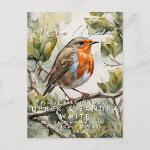 Change of address we have moved  announcement post postcard