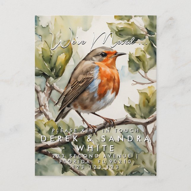 Change of address we have moved  announcement post postcard (Front)