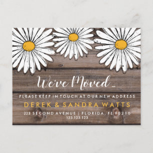 Change of address we have moved house Daisy  Announcement Postcard
