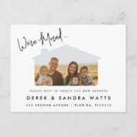 Change of address we have moved house family photo